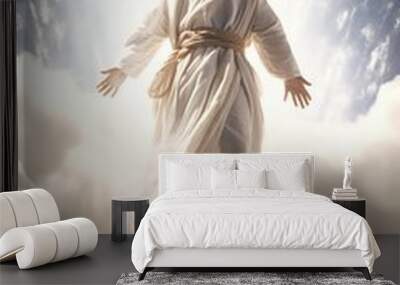 Ascension day of jesus christ or resurrection day of son of god. Good friday. Ascension day concept Wall mural