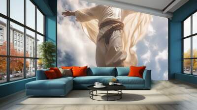 Ascension day of jesus christ or resurrection day of son of god. Good friday. Ascension day concept Wall mural