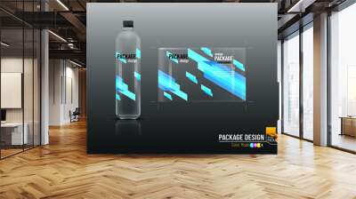 Packaging design label & bottles for drinks, mock up-Vector illustration Wall mural