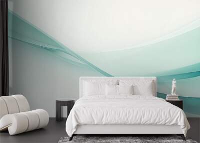 Abstract gradient background. Featuring a transition from bright lime green to soft seafoam. Showcasing a fresh and vibrant concept. Ideal for wellness branding or summer promotions Wall mural