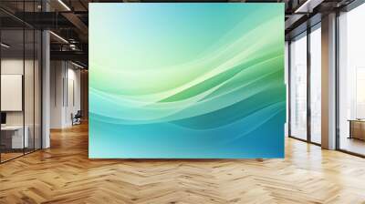 Blue and white gradient abstract background, Colorful pastel design, green gradation backdrop, Illustration Wall mural