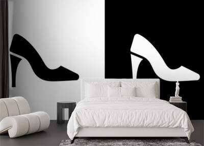 high heel shoes icon logo set vector Wall mural