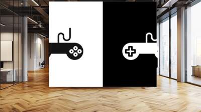 Joystick icon Flat fill set collection Wall mural