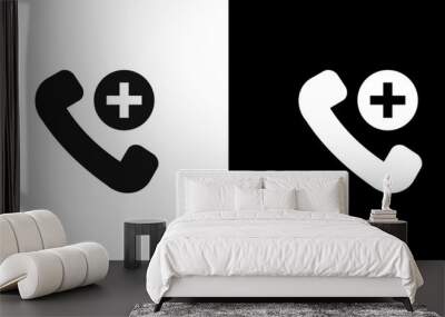 Medical help icon logo set vector Wall mural