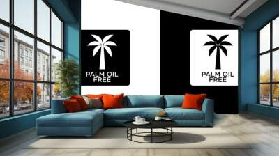 Palm oil free icon logo set vector Wall mural