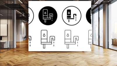 Sump pump icon logo set vector Wall mural