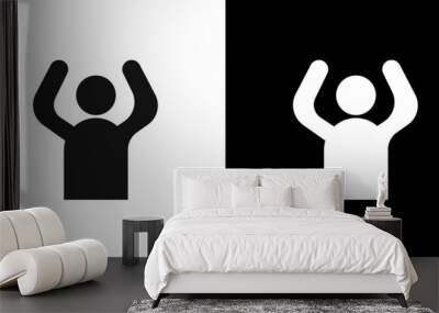 Wet armpits icon Flat fill set collection Wall mural