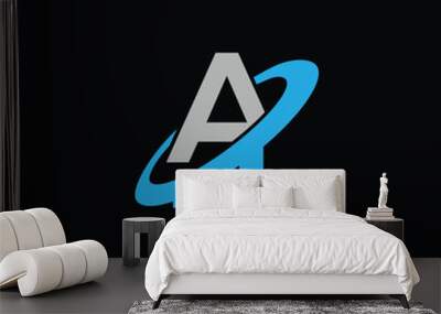 Abstract Financial Symbol And Letter A Wall mural