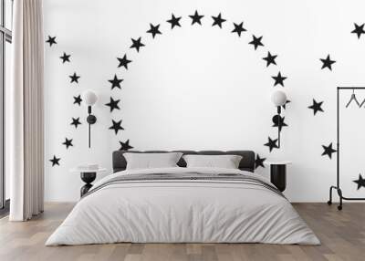 Stars in circle icon vector illustration graphic design. stars in round circular emblem  Wall mural