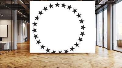 Stars in circle icon vector illustration graphic design. stars in round circular emblem  Wall mural