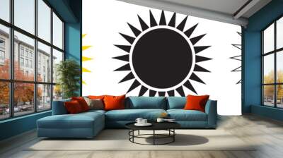 Sun icons vector isolated on white background. Shine sun ray set. Sunshine vector sign. Sunset icon collection. Abstract art. vector illustration. EPs 10 Wall mural