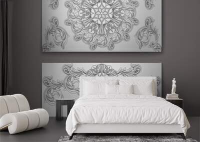 Business card  in Baroque Style. Wall mural