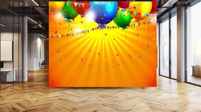 Colorful birthday background Wall mural