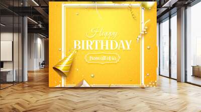 luxury birthday flyer Wall mural