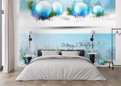 Set of two Christmas banners Wall mural