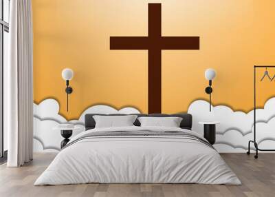 cross in heaven jesus christ rise from the dead Wall mural