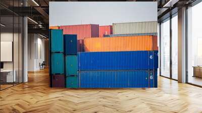 Container Yard and Crane Wall mural