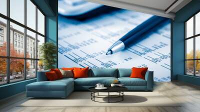 Financial data analyzing Wall mural