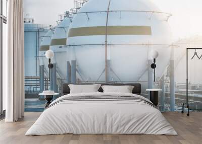 gas tanks for petrochemical plant Wall mural