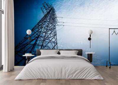 high voltage tower Wall mural