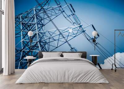 high voltage towers Wall mural