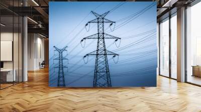 high voltage towers Wall mural