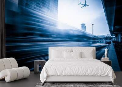 light trails Wall mural