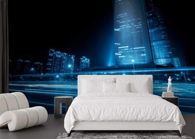 light trails Wall mural