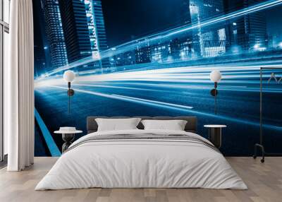 light trails Wall mural