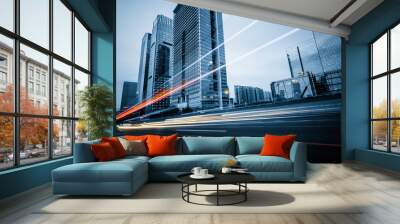 light trails Wall mural