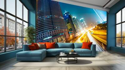 light trails Wall mural