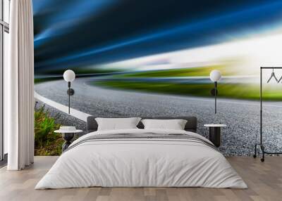 speeding road Wall mural