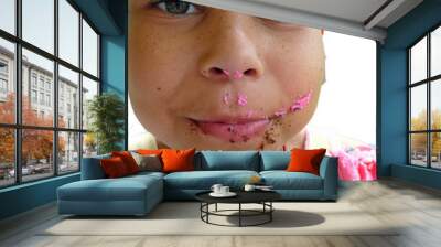 Child Eating Cupcake Wall mural