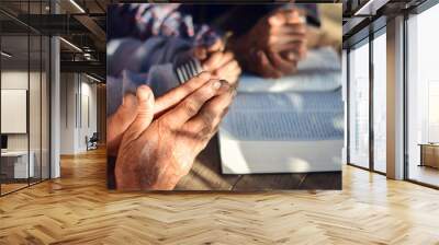 The Rural family prayed together. Wall mural