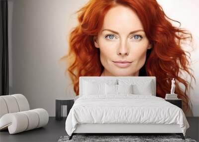 Image of mature woman with redhead hair Wall mural