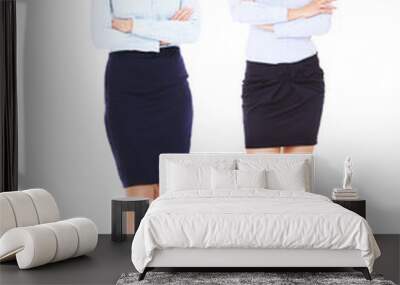 Two young businesswoman Wall mural