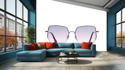 Sunglasses isolated on white background pink modern Wall mural