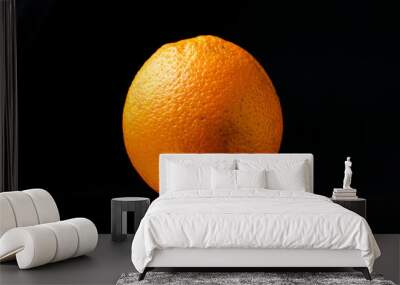 orange fruit black background Wall mural