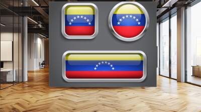 Venezuela  flag glass buttons Wall mural