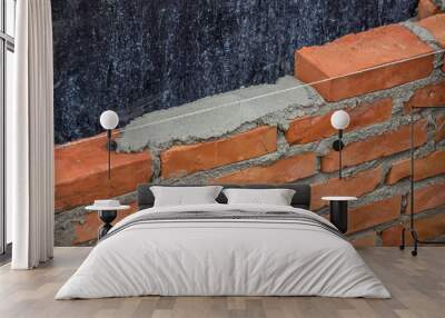 lay brick wall, building brick wall 2 Wall mural