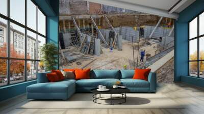 New Residential Foundation Construction 2 Wall mural