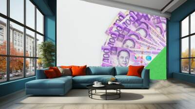 Philippine 100 peso bill, Philippines money currency, Philippine money bills background. Wall mural