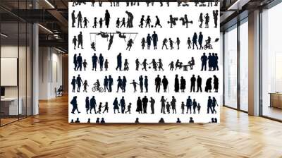 People silhouettes Wall mural