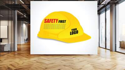 Construction helmet construction safety industry hat Wall mural