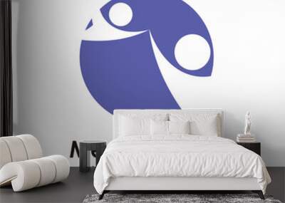 Creative healthcare logo design Wall mural