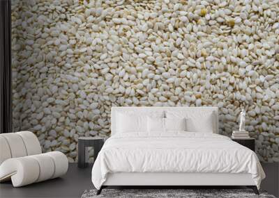 Sesame seeds close up background Wall mural