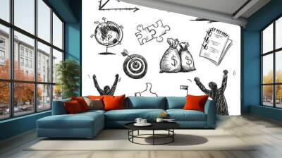 success symbols. icons. Vector illustration. Wall mural