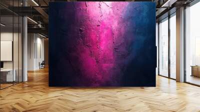 Dark blue and pink neon textured banner Wall mural