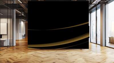 abstract black and gold are light with white the gradient is the surface with templates metal texture soft lines tech diagonal background gold dark sleek clean modern. Wall mural