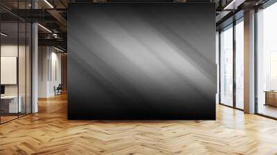 abstract black and silver are light gray with white the gradient is the surface with templates metal texture soft lines tech diagonal background black dark sleek clean modern. Wall mural